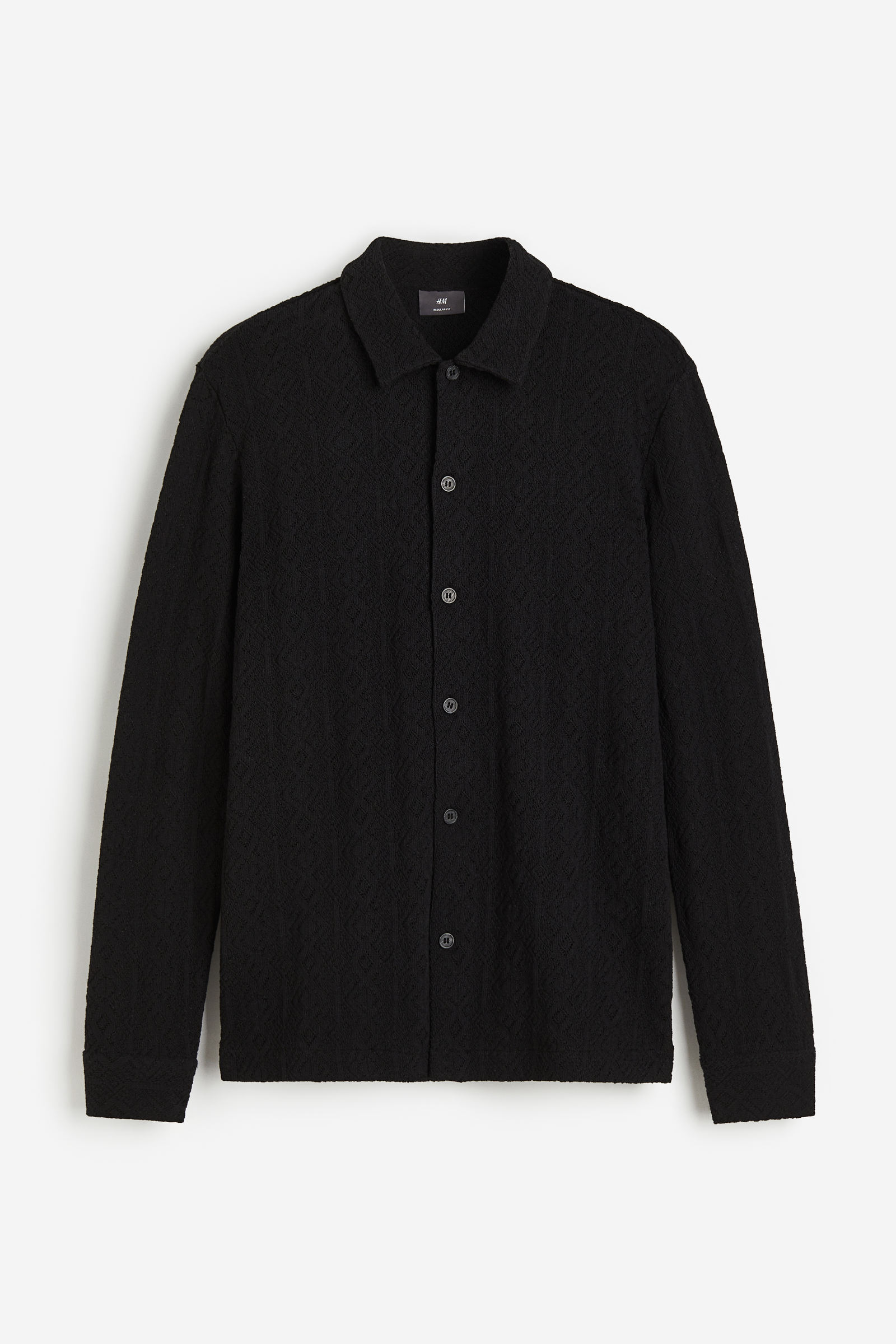 Camisa negra store hombre h&m