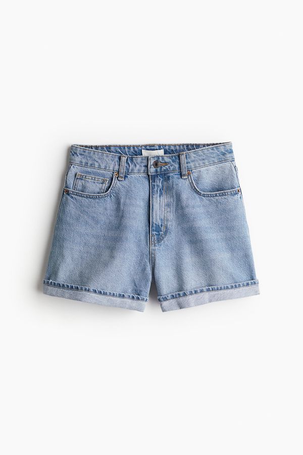 Shorts en denim de tiro alto