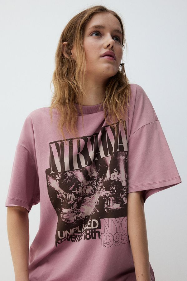 Camiseta oversize con motivo estampado