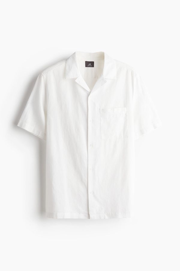 Camisa resort en mezcla de lino Regular Fit