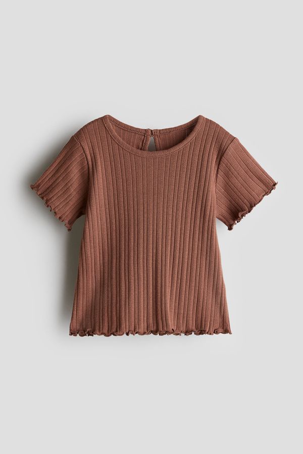 Camiseta en punto acanalado