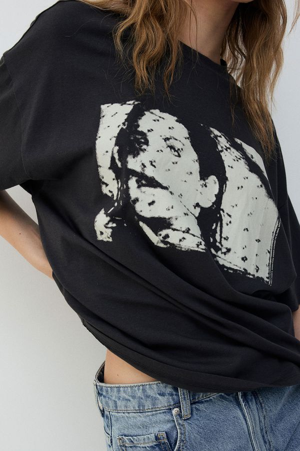 Camiseta oversize con motivo estampado