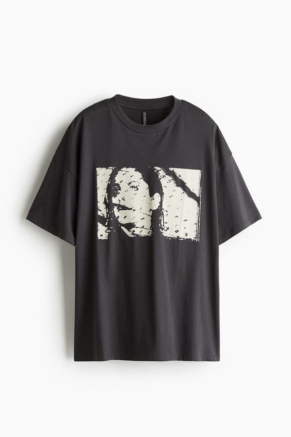 Camiseta oversize con motivo estampado