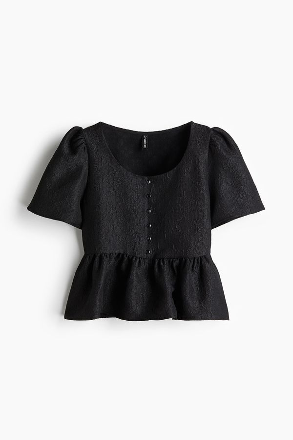 Blusa brocada con peplum