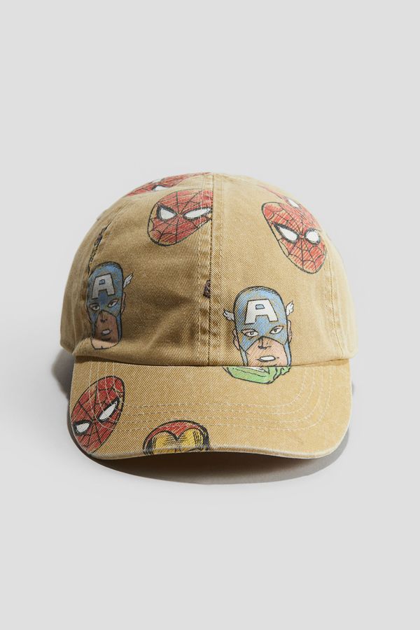 Gorra de sarga con motivos estampados