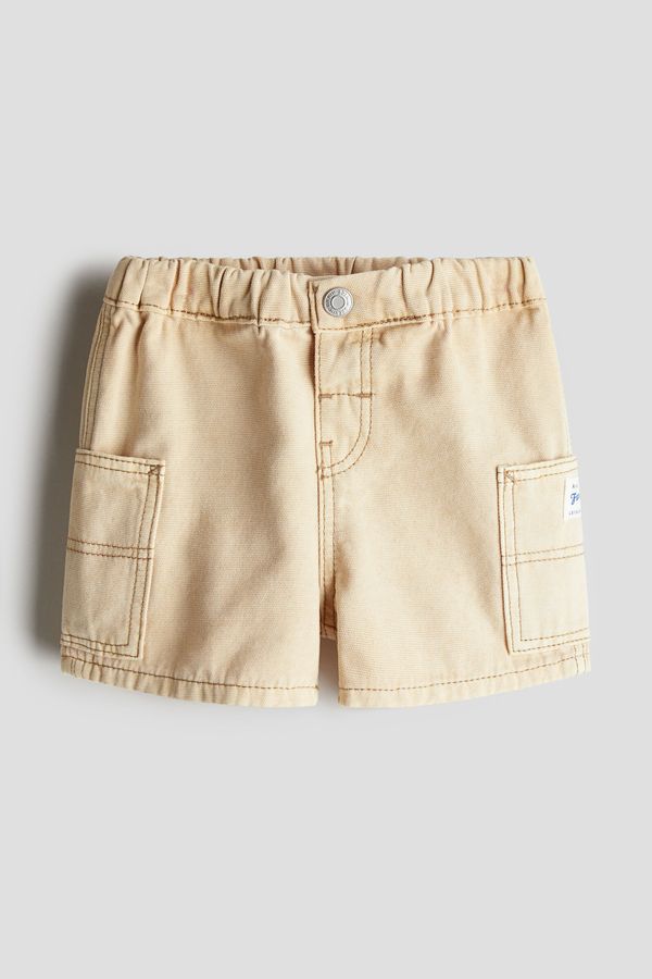 Shorts en lona de algodón