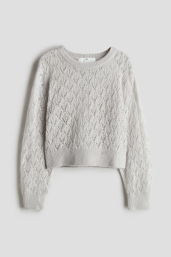 Pointelle-knit jumper