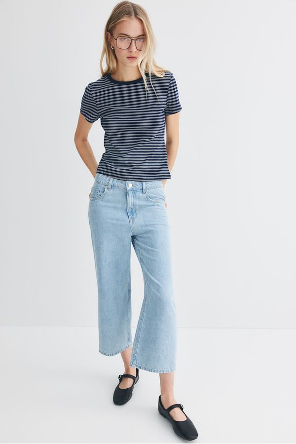 Wide High Cropped Jeans