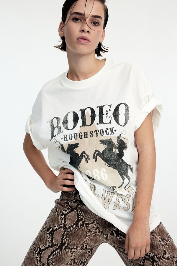 Camiseta oversize con motivo