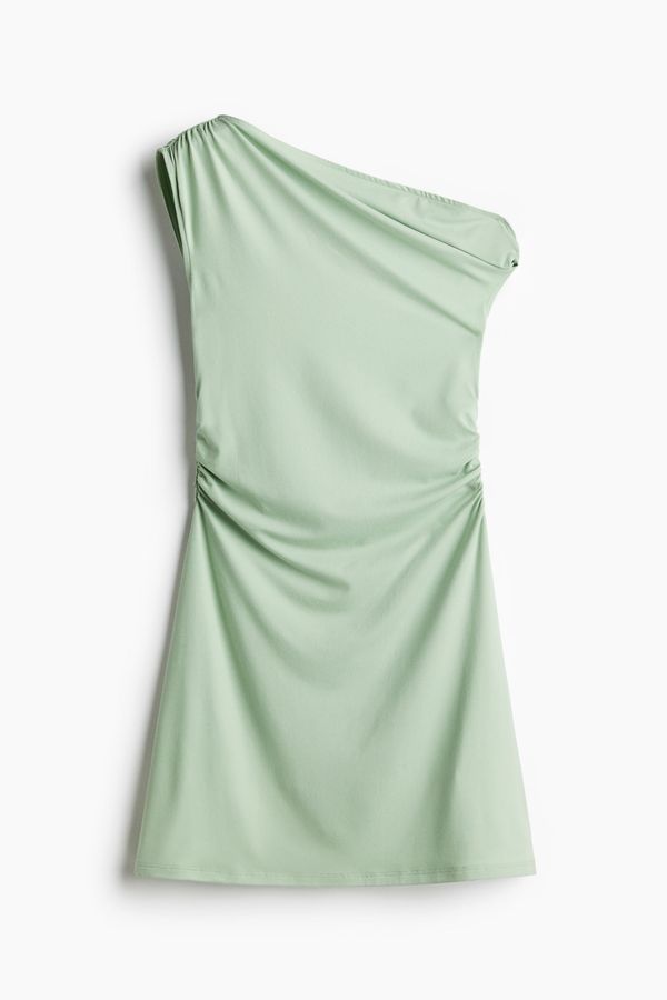 Twist-detail one-shoulder dress