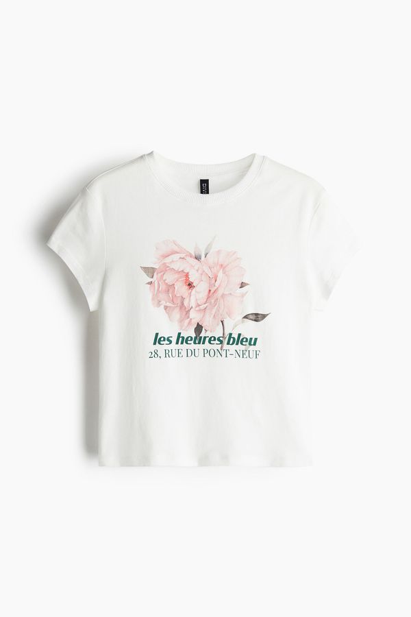 Camiseta cropped estampada