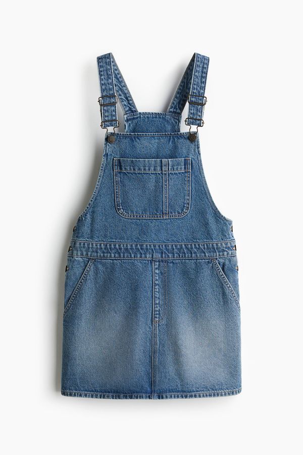 Denim dungaree dress