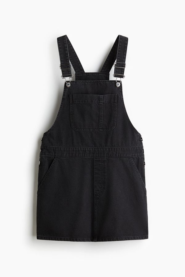 Denim dungaree dress