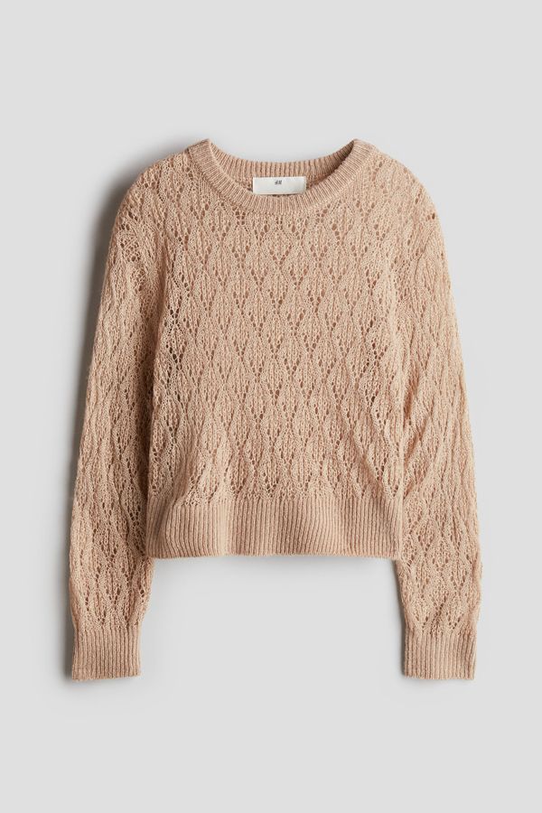Pointelle-knit jumper