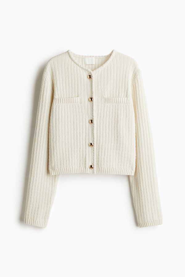 Moss-knit cardigan