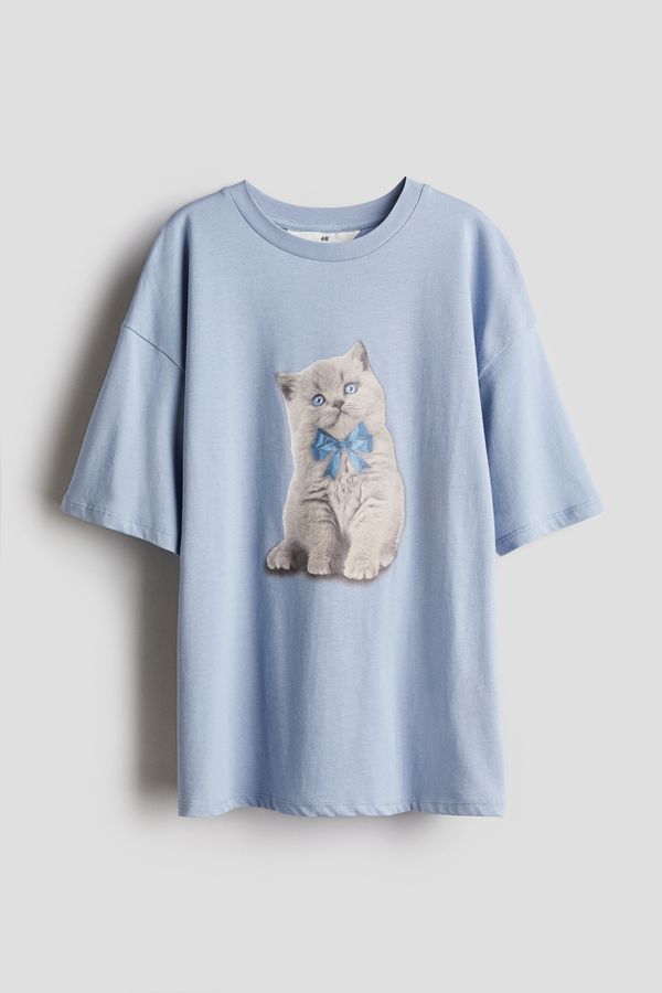Camiseta oversize con motivo estampado