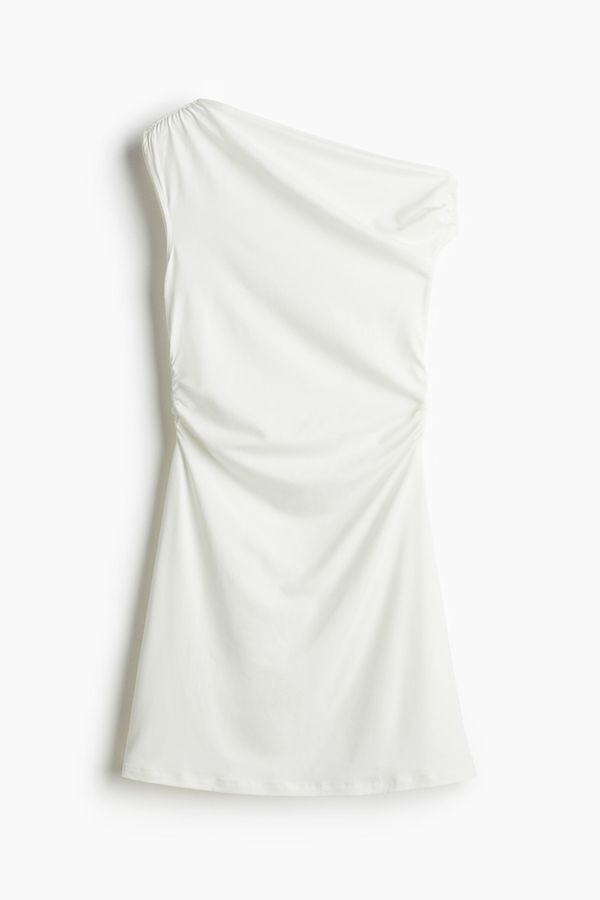 Twist-detail one-shoulder dress