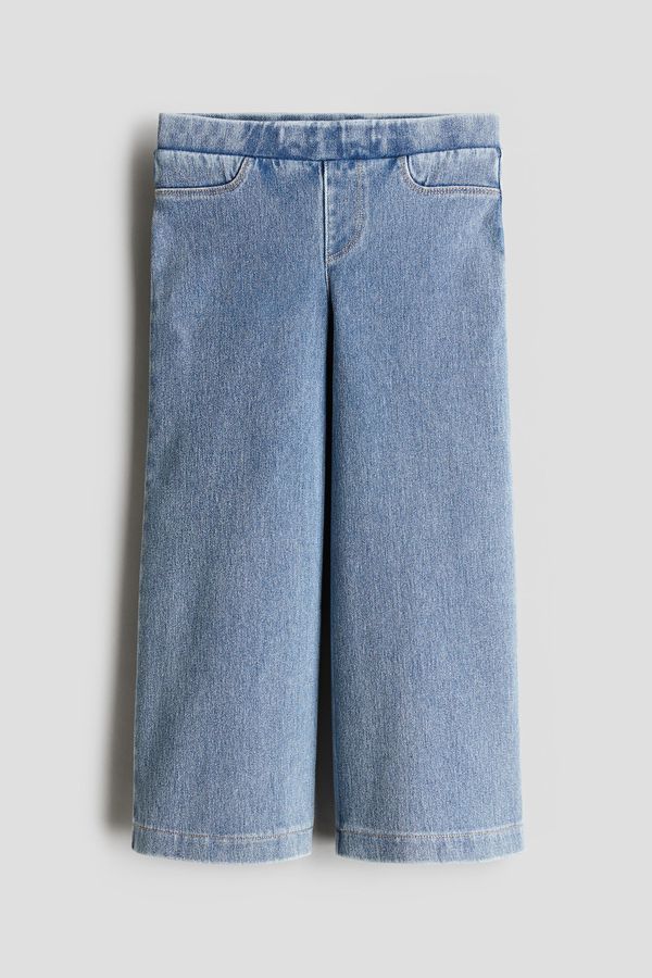 Pantalón amplio efecto denim