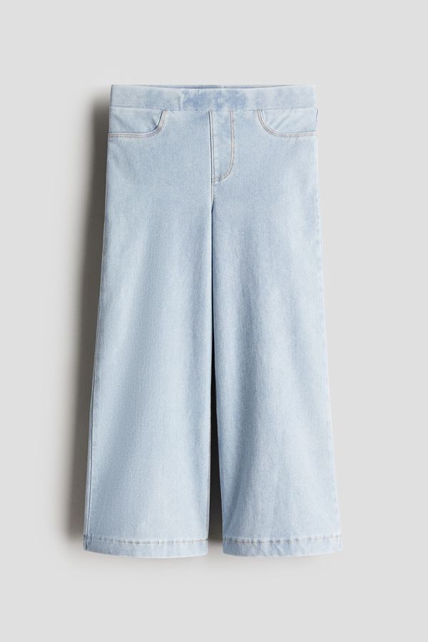 Pantalón amplio efecto denim