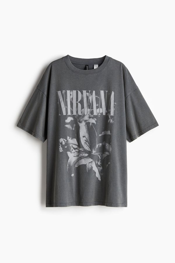 Camiseta oversize con motivo estampado
