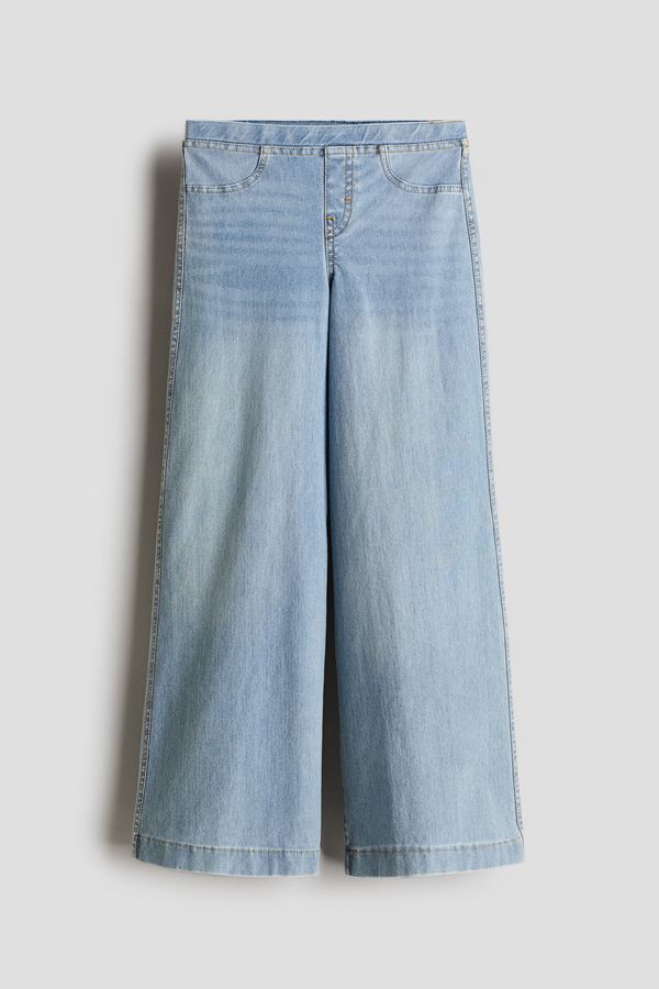 Pantalón amplio efecto denim