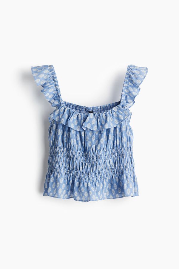 Blusa de algodón con volantes