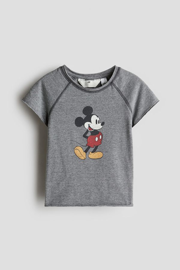 Camiseta en punto con motivo estampado