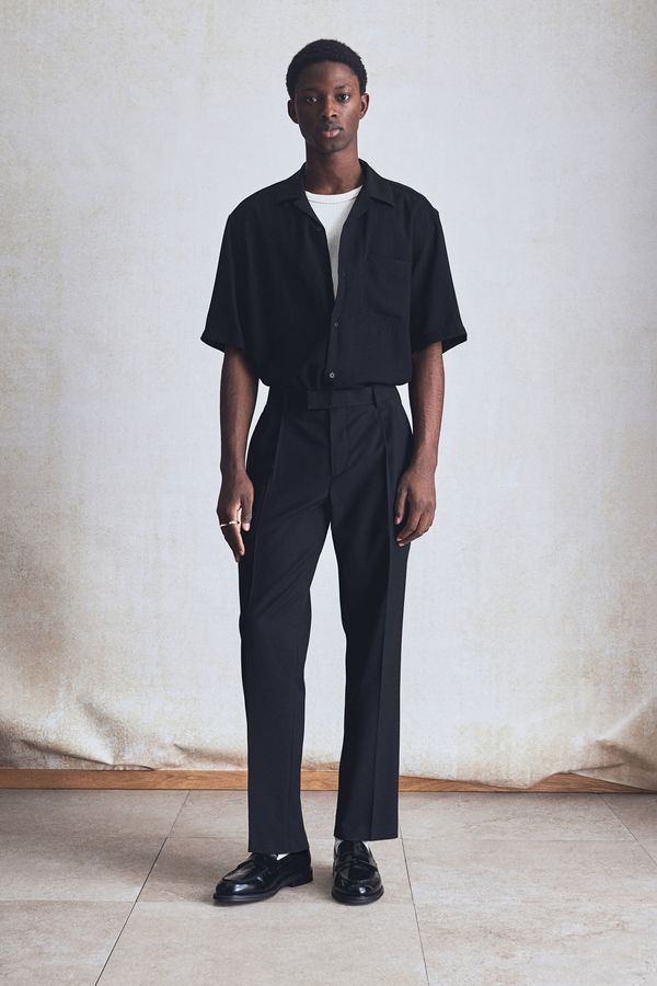 Pantalón clásico en mezcla de lino Regular Fit