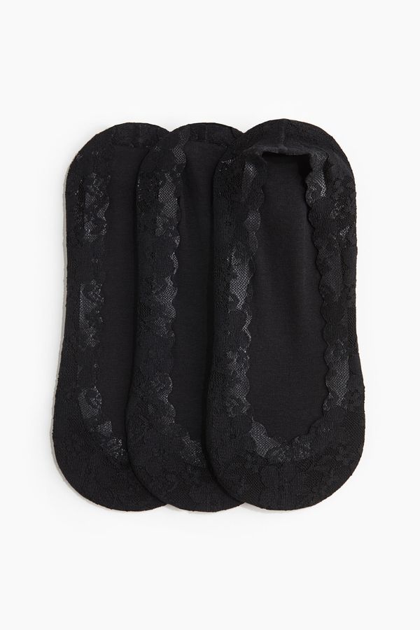 Pack de 3 medias de encaje de corte extrabajo