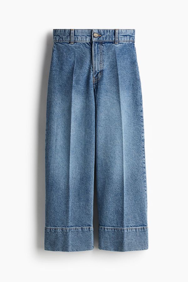 Wide High Cropped Jeans