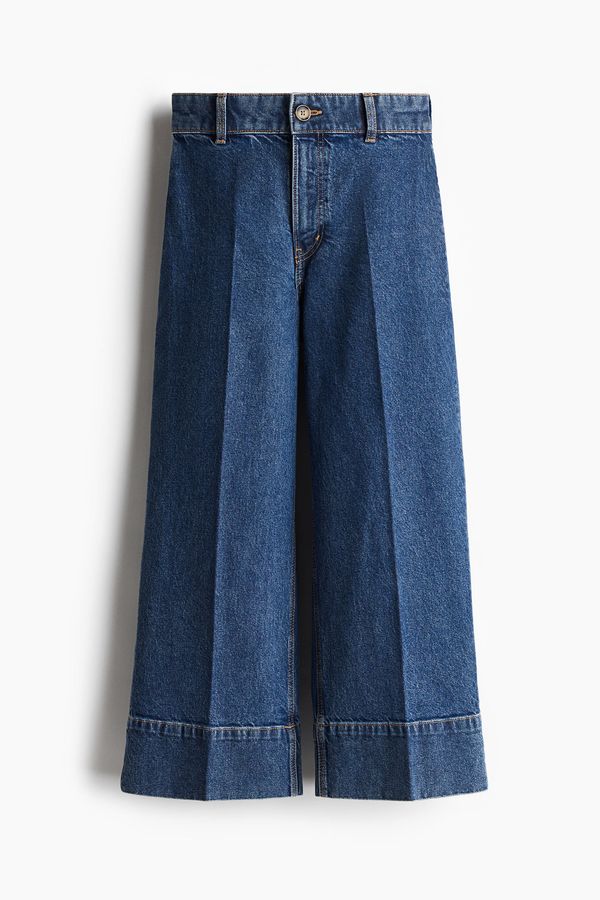 Wide High Cropped Jeans