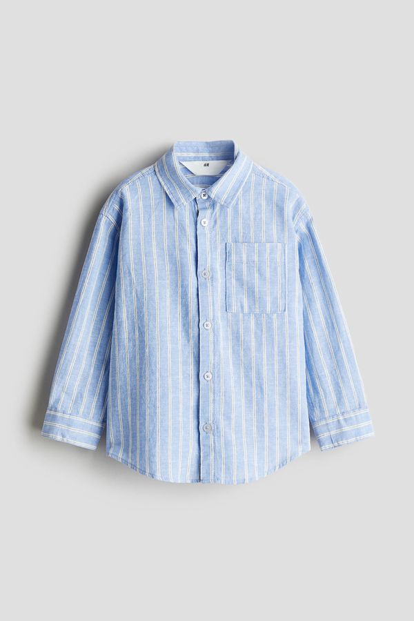 Camisa en mezcla de lino