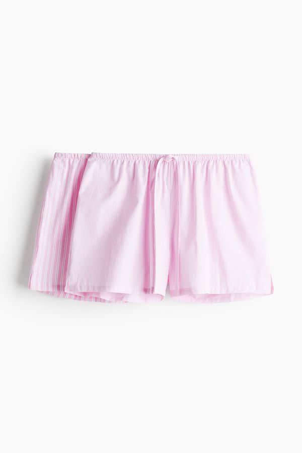Pack de 2 shorts de pijama en popelina de algodón