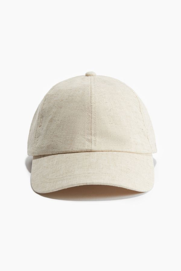 Gorra en mezcla de lino