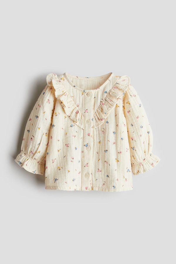 Blusa en algodón con volantes
