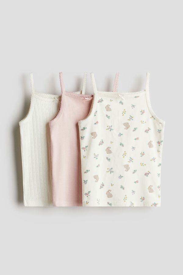 Pack de 3 camisetas de tiras en algodón