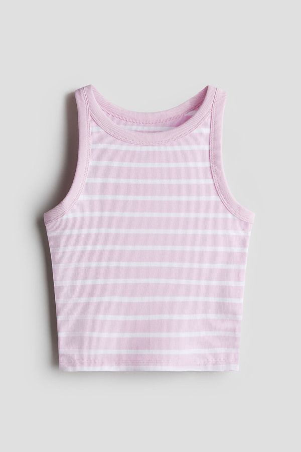 Camiseta esqueleto en punto acanalado de algodón