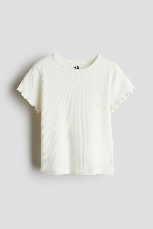 Camiseta en punto acanalado