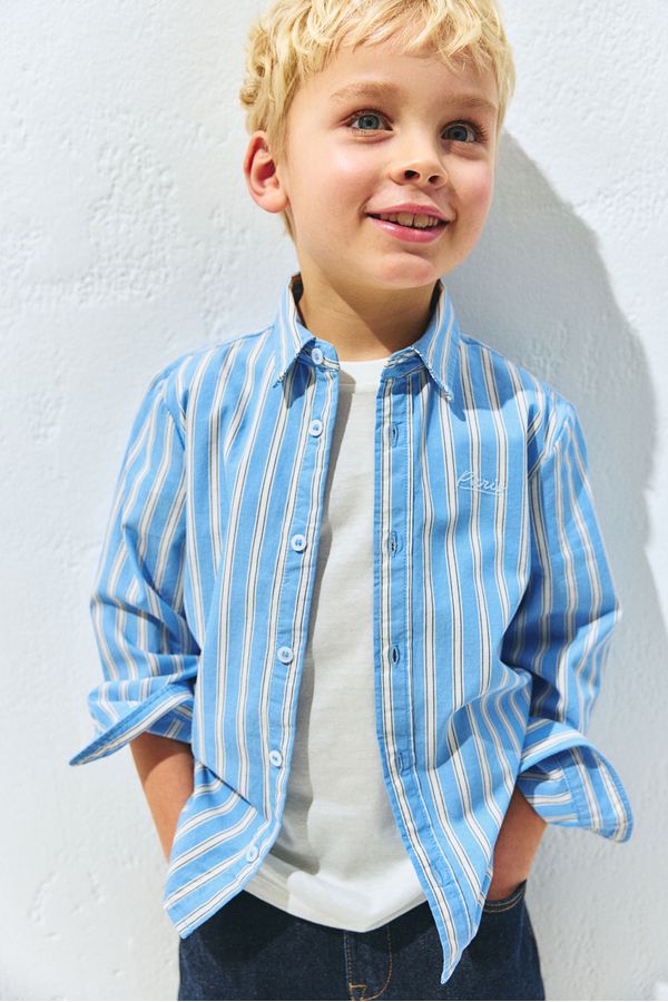 Camisa en popelina de algodón