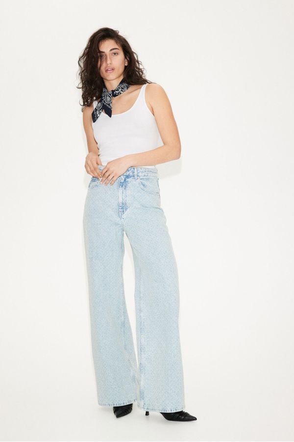 Jeans en denim bouclé