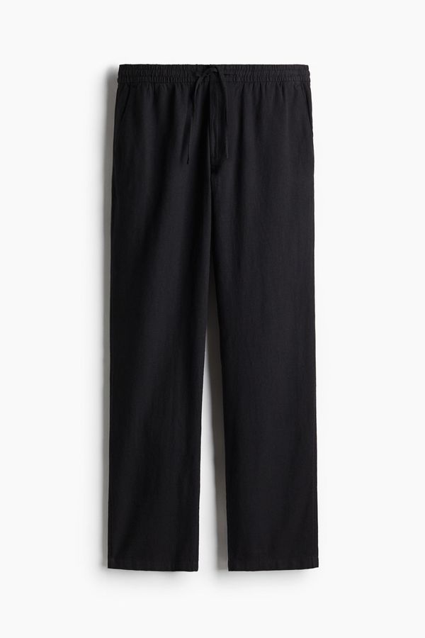 Pantalón Regular Fit en mezcla de lino