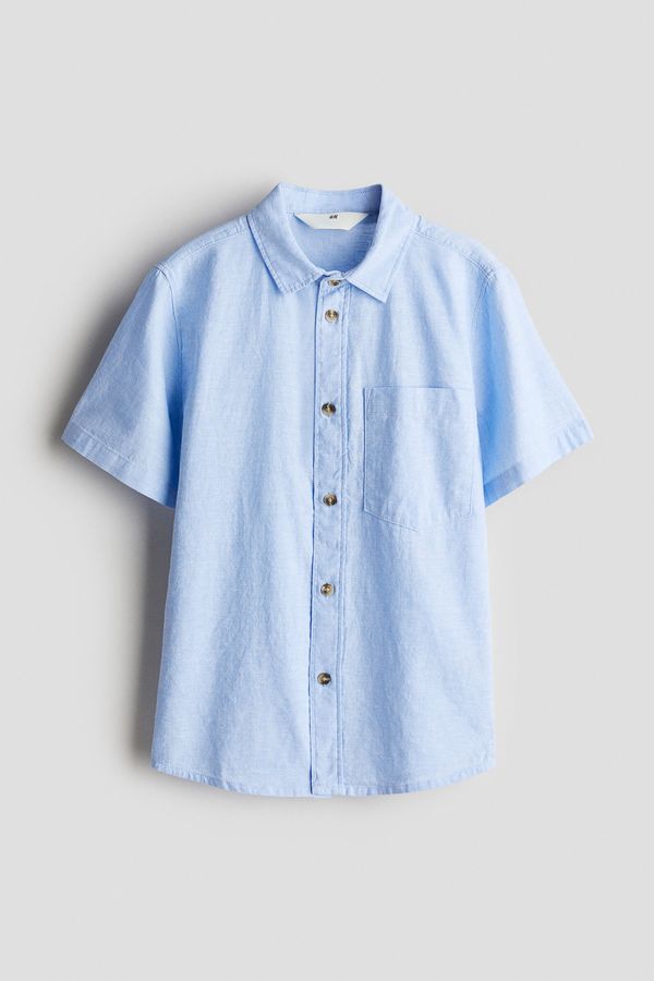 Camisa en mezcla de lino