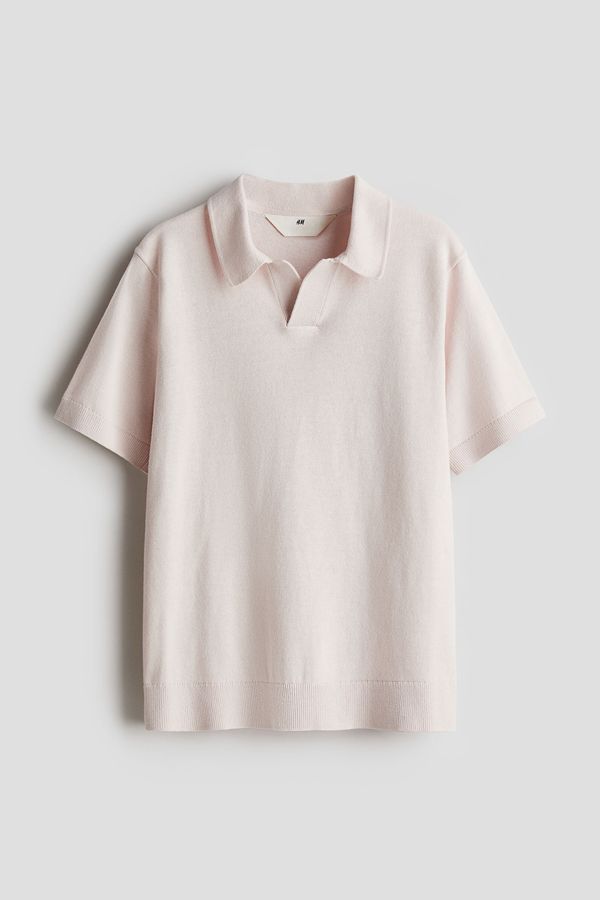 Camiseta estilo polo de tejido fino