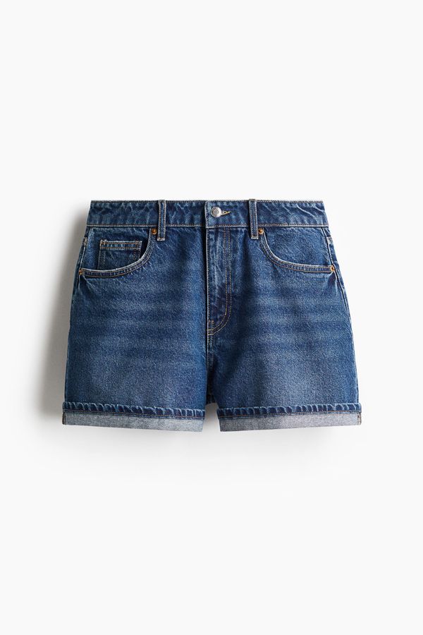 Shorts en denim de tiro alto