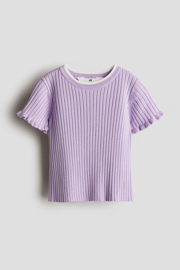 Camiseta en tejido acanalado
