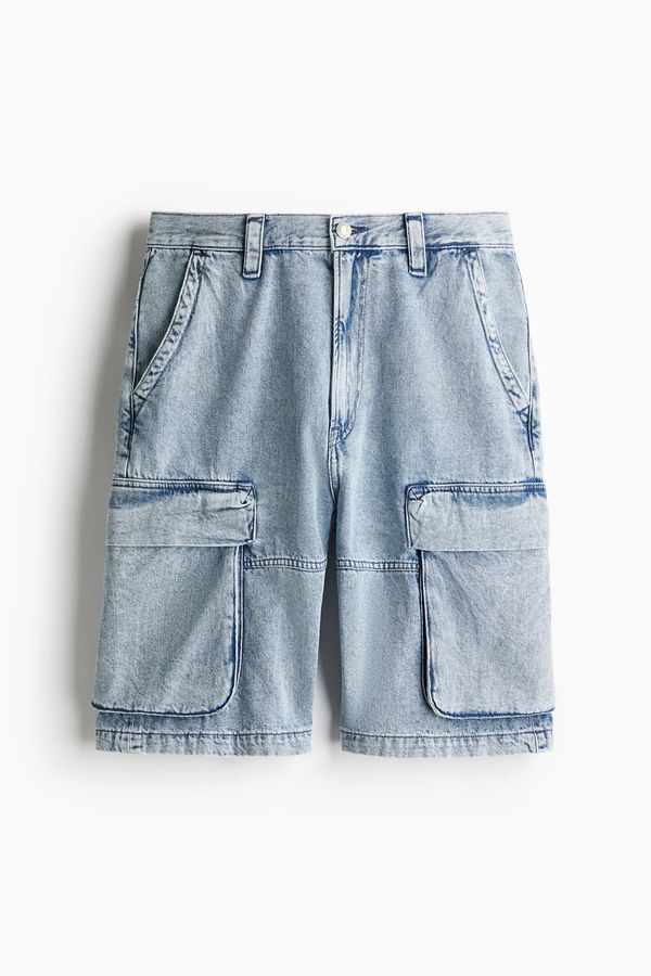 Bermuda cargo en denim Loose