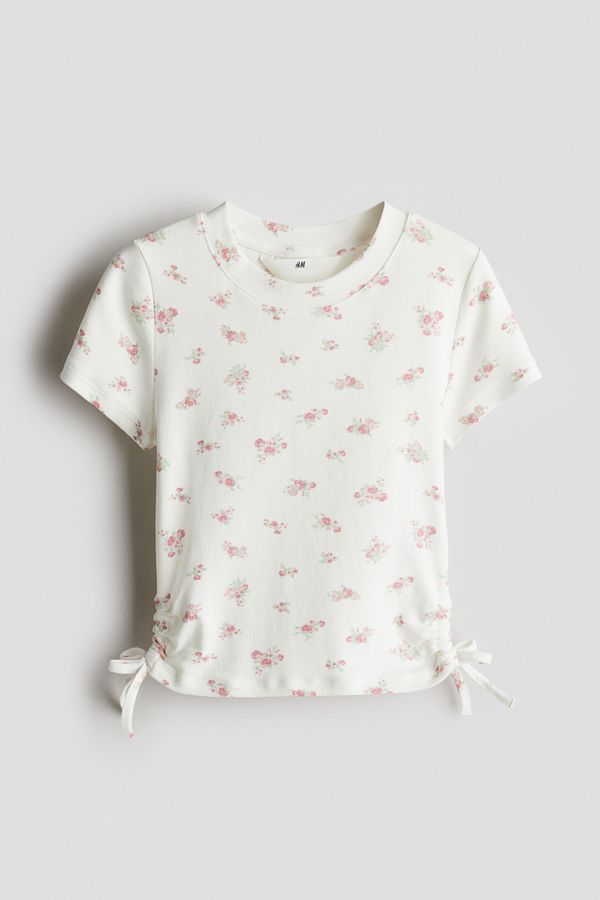 Camiseta de punto con cordón de ajuste