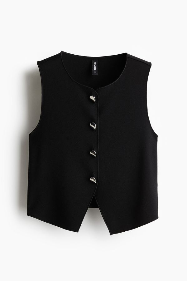 Chaleco cropped en punto
