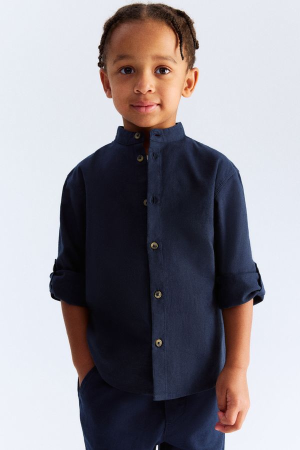 Camisa mao en mezcla de lino