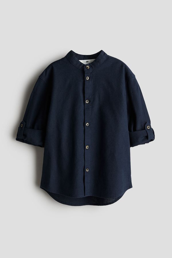 Camisa mao en mezcla de lino